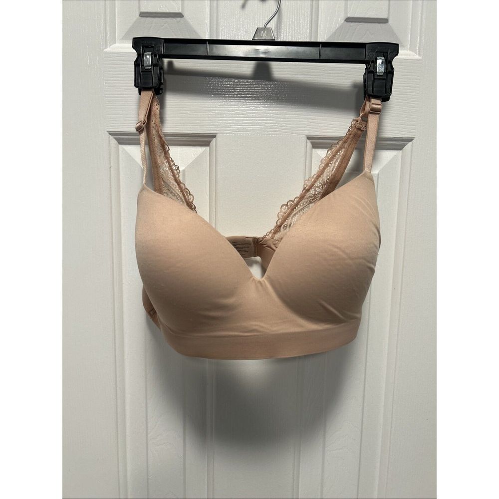 Soma 38B Bra Beige Wireless Back Closure Stretch Adjustable Straps